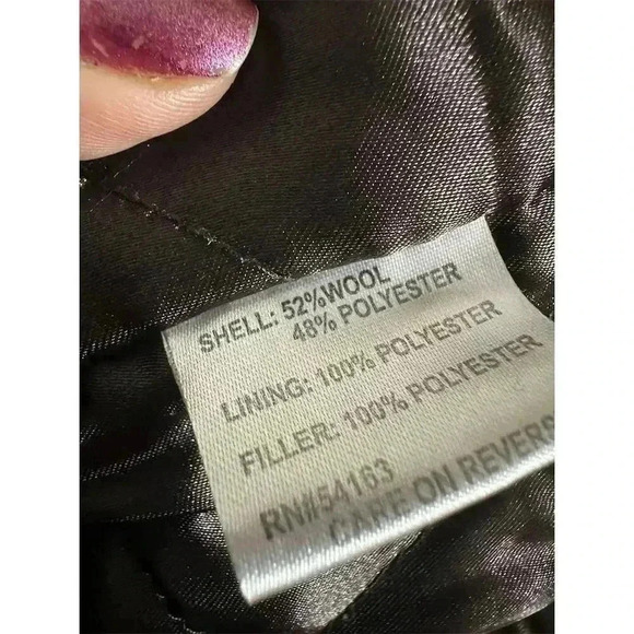 Calvin Klein Women's Double Breasted Peacoat Burgundy Size 6 - Picture 6 of 8